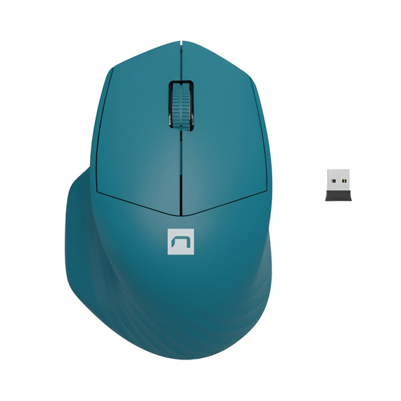 Natec Mouse Siskin 2 Silent Wireless 1600DPI Bluetooth 5.0 + 2.4GHz Albastru, 3 image