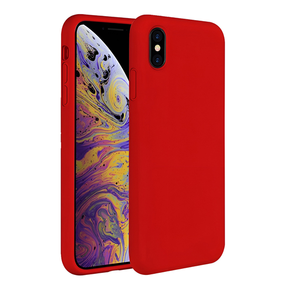 Husă pentru cască Liquid Silicone iPhone Xs Max, roșu