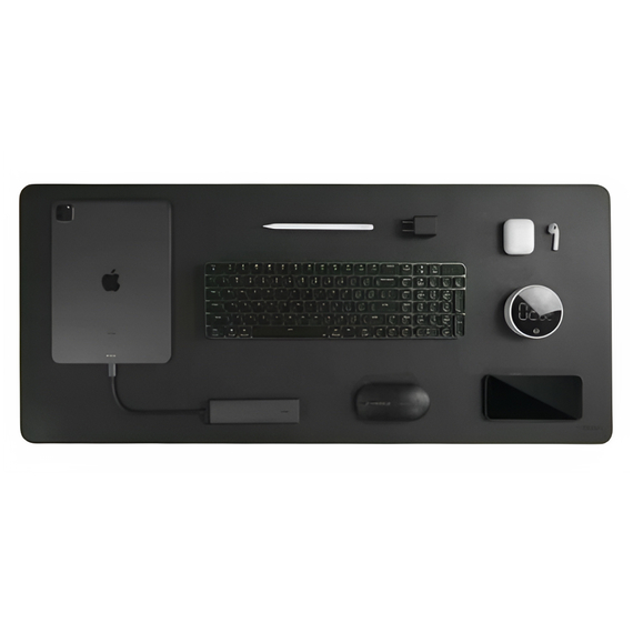 MIIIW Mouse Pad Monochrome piele dimensiune XL (900 x 400 x 2 mm), negru, 2 image
