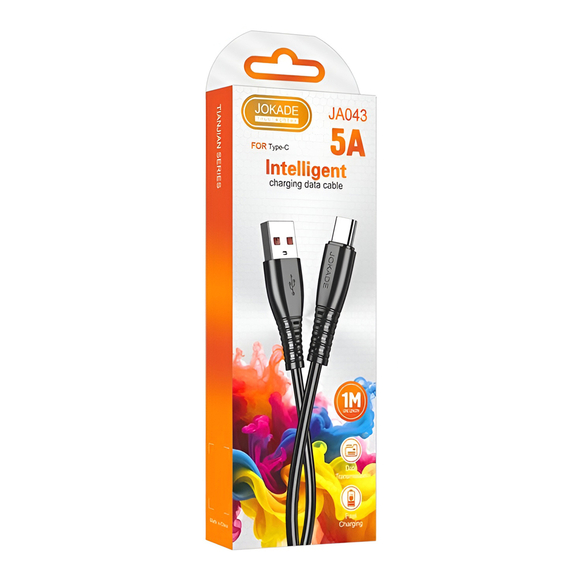 Jokade Cablu USB-A la Type-C 5A 1M JA043, negru, 2 image