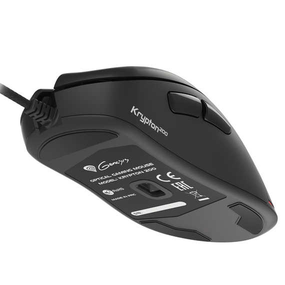 Genesis Mouse Krypton 200, 6400 DPI, Iluminat RGB, Silențios, Cu Software, Negru, 2 image