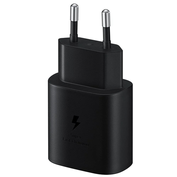 Încărcător de perete Samsung 1xType-C încărcare super rapidă 25W (fără cablu), negru