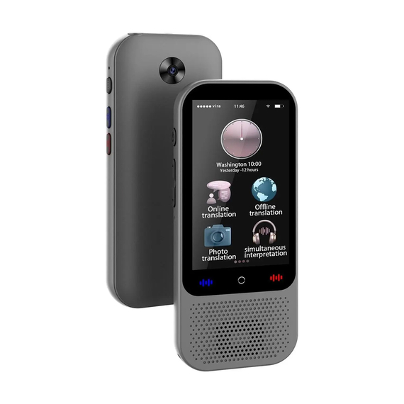 Dispozitiv de traducere AI Real Time S80 Pro 138 de limbi/19 offline, 3", 1/8 GB, negru, 3 image