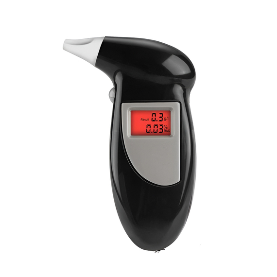 Tester digital portabil pentru alcool cu afișaj digital LCD, negru