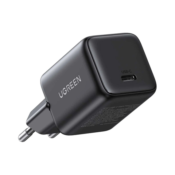 UGREEN Încărcător de perete GaN cu Сable Type-C, 1*Type-C, 30W QC4.0, X513, negru, 2 image