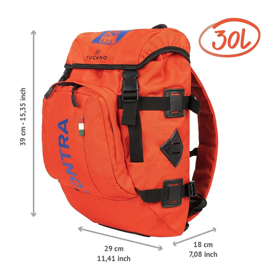 Rucsac de călătorie Tucano Lontra 2 Waterproof 30L, portocaliu, 2 image