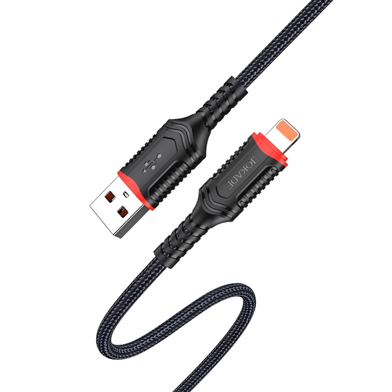 Jokade Cablu USB-A către Lightning 3A, 20W, 1m JA019, negru