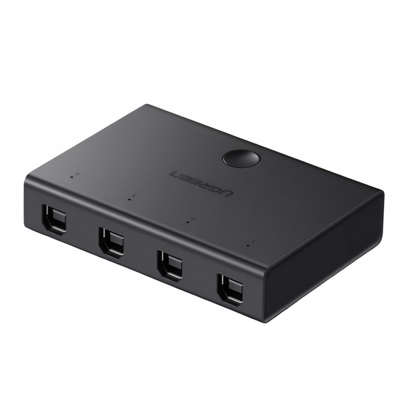UGREEN Switch Box HUB KVM 2*USB TypeB la 4*USB TypeB, cablu 1.5M, negru
