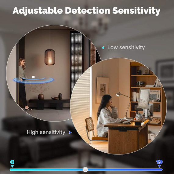 Moes Zigbee Smart Switch 1 Gang with Human Presence mmWare Radar 10GHz (Neutral Optional), White, 2 image
