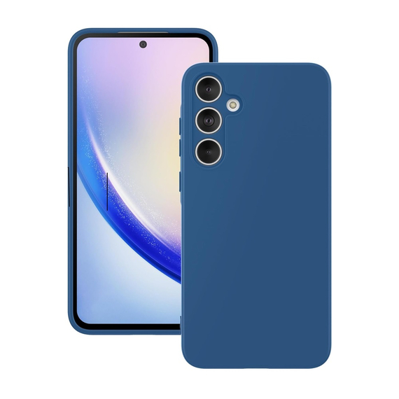WOO Caz lichid silicon Samsung A35 5G, albastru, 2 image