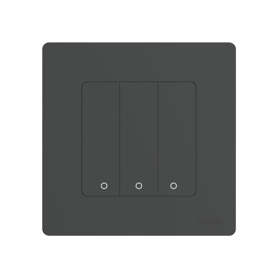 Moes Zigbee Star Ring Smart Push Button Switch 3 Gang (neutru opțional), gri