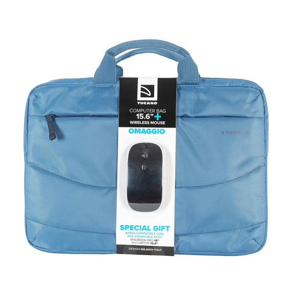Tucano Bag Idea 15.6" + mouse fără fir, albastru, 2 image