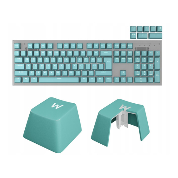 Keycaps Genesis Plumb 300 Mentă Shot dublu, 2 image