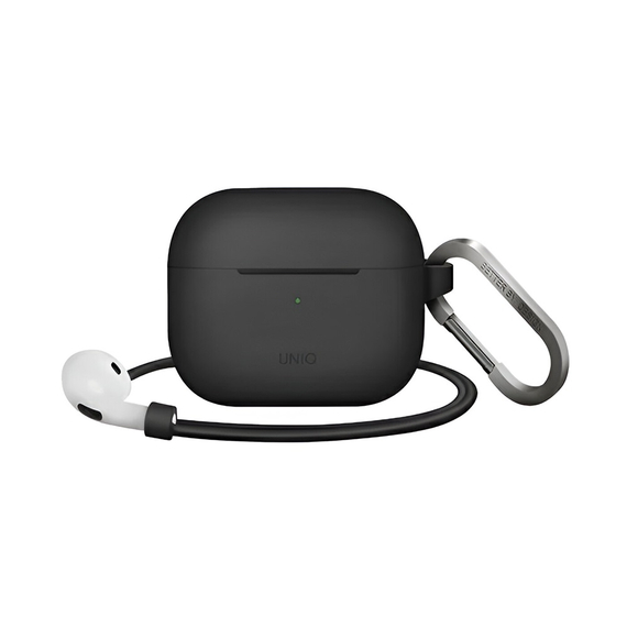 Husă Uniq Silicon Charcoal pentru AirPods 3rd Gen, Darck Grey