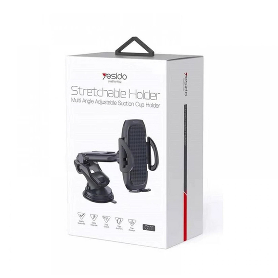 Yesido Car Holder Dashboard/Windshield Spring Clip C111, negru, 2 image