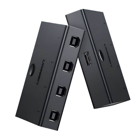 UGREEN Switch Box HUB KVM 2*USB TypeB la 4*USB TypeB, cablu 1.5M, negru, 2 image