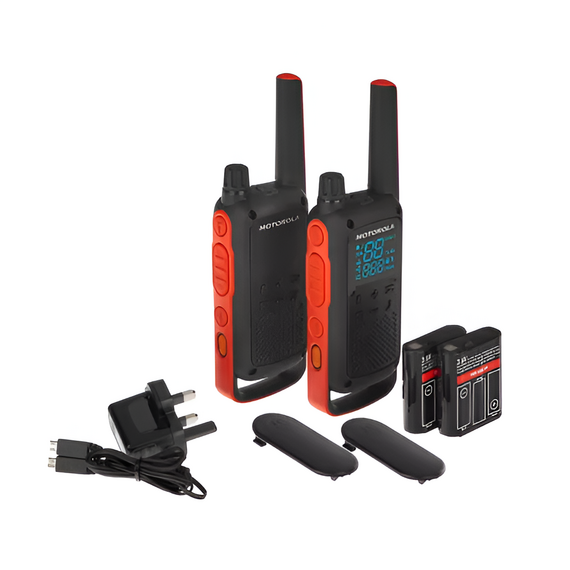 Motorola Walkie-Talkie TalkAbout T82, Twin, IPx2, 16 canale, 10km, negru