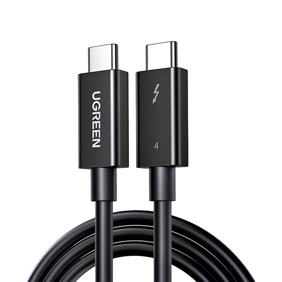 UGREEN Cablu Type-C către Type-C Thunderbolt 4, 40Gbps, 0.8m | US501, Negru