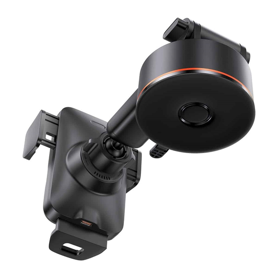Baseus Wisdom Auto Alignment Car Mount Wireless Charger（QI 15W（Suction Base), negru, 2 image