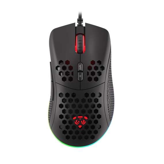 Genesis Mouse Krypton 555, 8000 DPI, Iluminat RGB, Cu Software, Negru