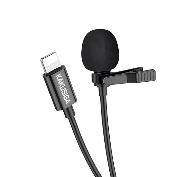 Ksiga Wired Lavalier KSC-764 Lightning 2M, negru