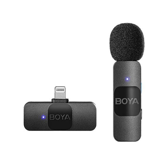 Boya Microfon fără fir Ultracompact 2.4GHz System (BY-V1) Lightning Jack, negru