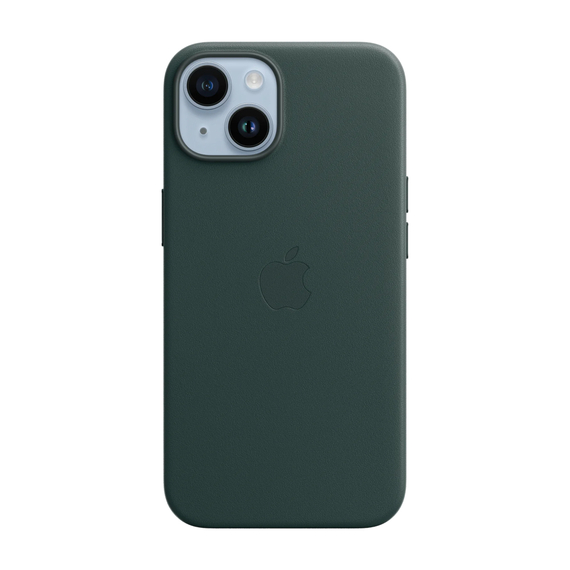 Husă Original Leather cu MagSafe pentru iPhone 14, Forest Green