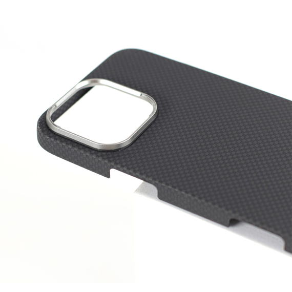 VANTA Caz Carbon Ring simplu 600D Magsafe pentru iPhone 16, negru simplu, 2 image
