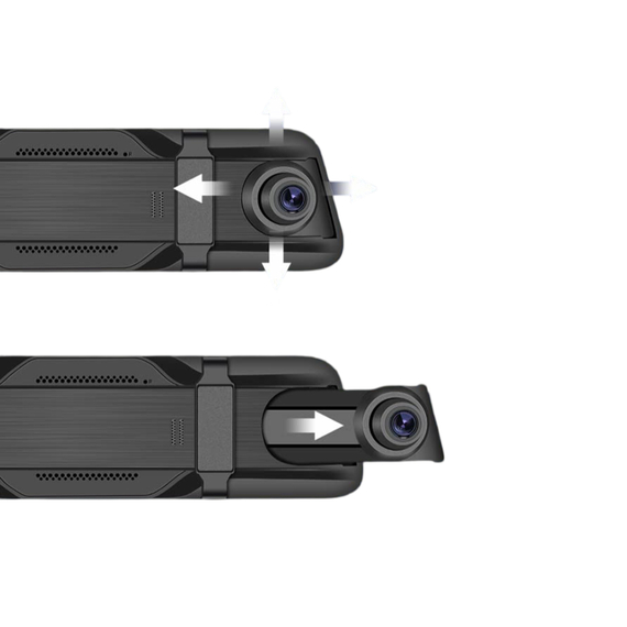DVR Full-Screen Streaming cu lentile duble față și spate 2.5D, operare cu ecran tactil cu unghi larg mare, ecran de 10 inch, negru, 3 image