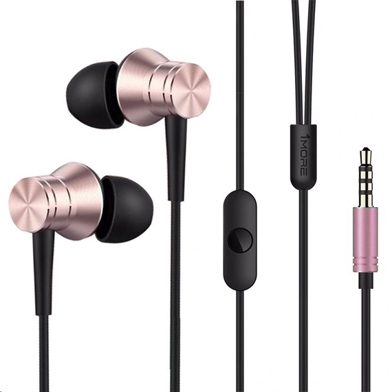 1More Căști intraauriculare Piston Fit 3.5 mm cu microfon E1009, roz, 2 image