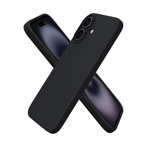 WOO Caz lichid silicon iPhone 16, negru, 2 image