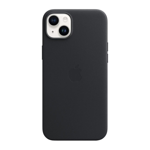 Husă Original Leather cu MagSafe pentru iPhone 14, Midnight, 2 image