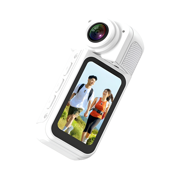 Mini cameră de acțiune S70 Lens 2.7K, 180 rotație, alb, 2 image