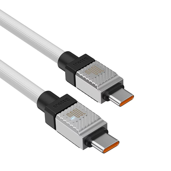 Baseus Cable CoolPlay Series Type-C to Type-C 5A 100W 1m, White, 2 image
