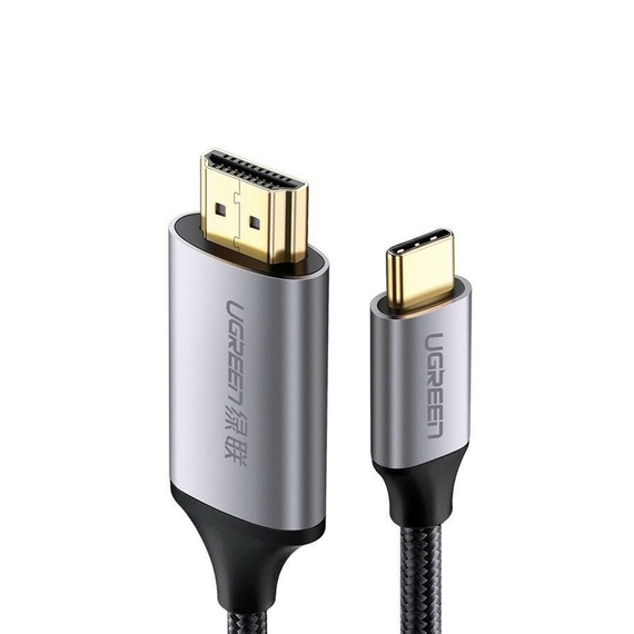 UGREEN Cable Type-C to HDMI 4K@60Hz Compatible with Thunderbolt 3 1.5M MM142, Gray, 2 image