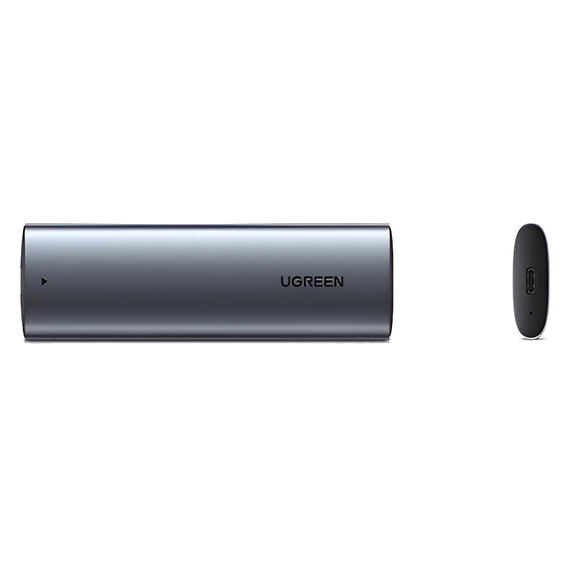 UGREEN Enclosure Type-C 3.2 Gen2 to M.2 M-Key/M+B Key NVMe PCIE 3.0 10Gbps 0.5M Cable CM400, Grey, 2 image