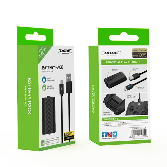 Dobe Battery Pack for Xbox One S/X, Black, 2 image
