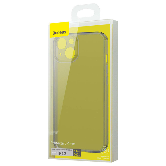 Baseus Frosted Glass Protective Case For iPhone 13, Black, 2 image