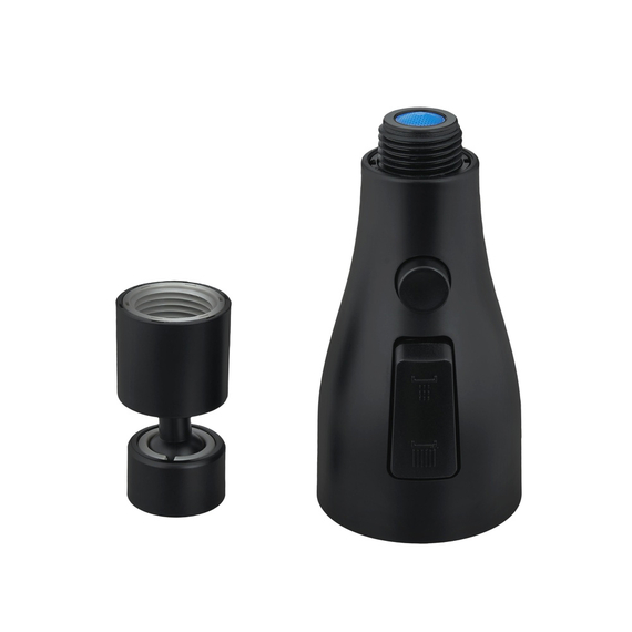 NOVEEN Aerator dual-function for faucet stainless steel XL1077 Black, 3 image