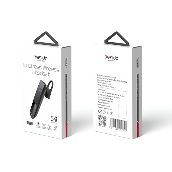 Yesido Wireless Headset YB06, Black, 2 image