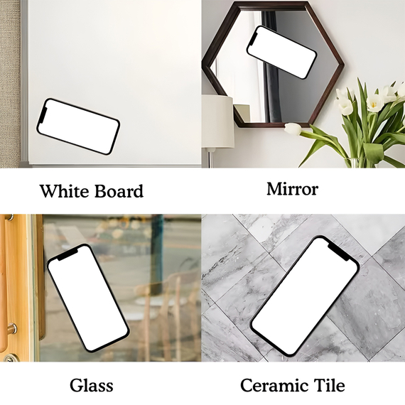 WOO Silicone Suction Cup Phone Mount Pad, 3M Adhesive, 24-Piece Backing, Transparent, 2 image