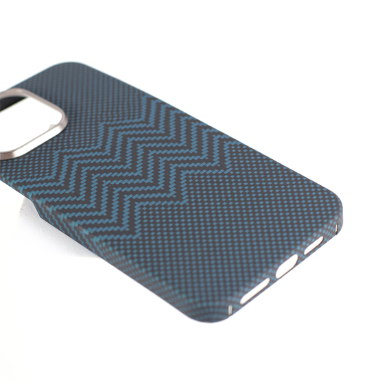 VANTA Case Carbon Ring Weaving M Magsafe for  iPhone 16 Pro Max, M-Blue, 3 image