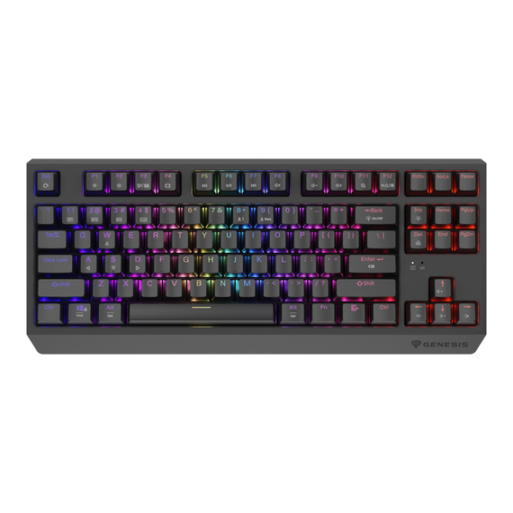 Genesis Gaming Keyboard  Thor 230 TKL Wireless US Black RGB Mechanical Outemu Panda