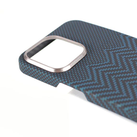 VANTA Case Carbon Ring Weaving M Magsafe for  iPhone 16 Pro, M-Blue, 2 image