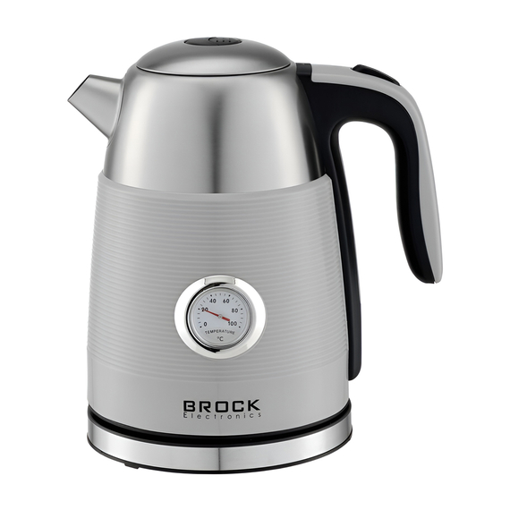 BROCK Electric Kettle WK 9805 GY, 1.7L, 1850-2200W, Grey