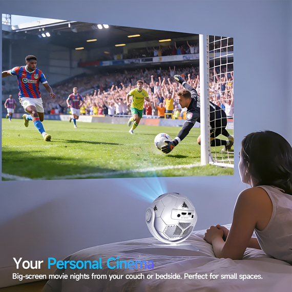 Magcubic Smart Projector HY300F World Cup Edition 170ANSI WiFi BT USB HDMI 3.5mm Android 14, White, 2 image