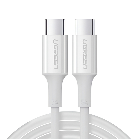 UGREEN Cable Type-C 2.0 to Type-C 2.0 5A 100W 1M, White | US300