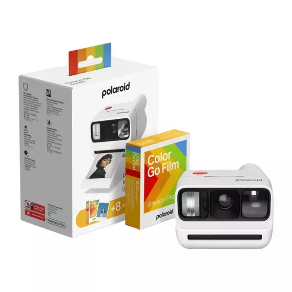 Cameră Foto Polaroid Go Gen 3 + Color Film Bundle, Alb