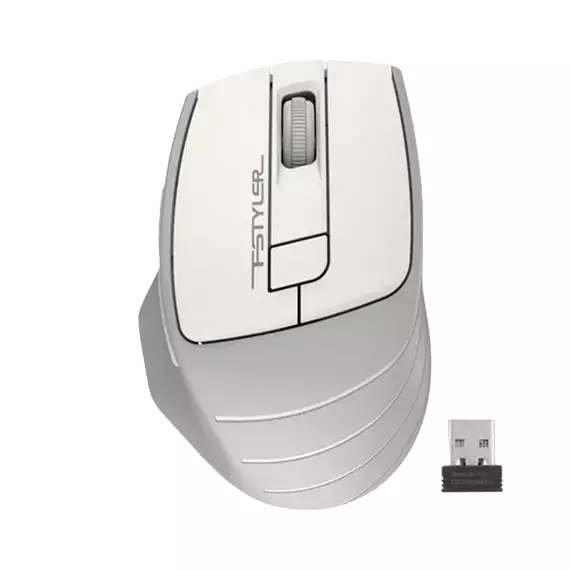 Mouse Wireless A4Tech FG30S, Alb/Gri