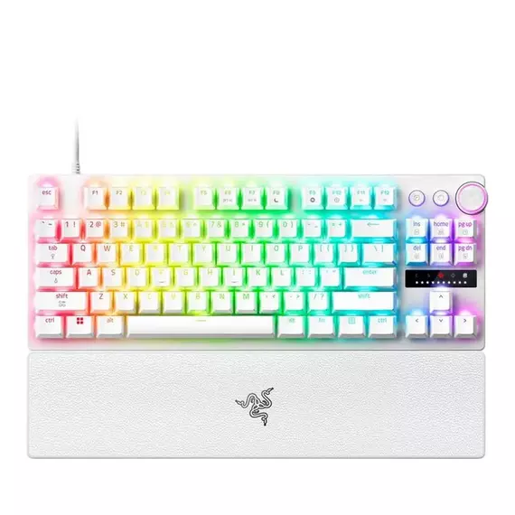 Tastatură Razer Huntsman V3 Pro TKL 8KHz, Cu fir, Alb